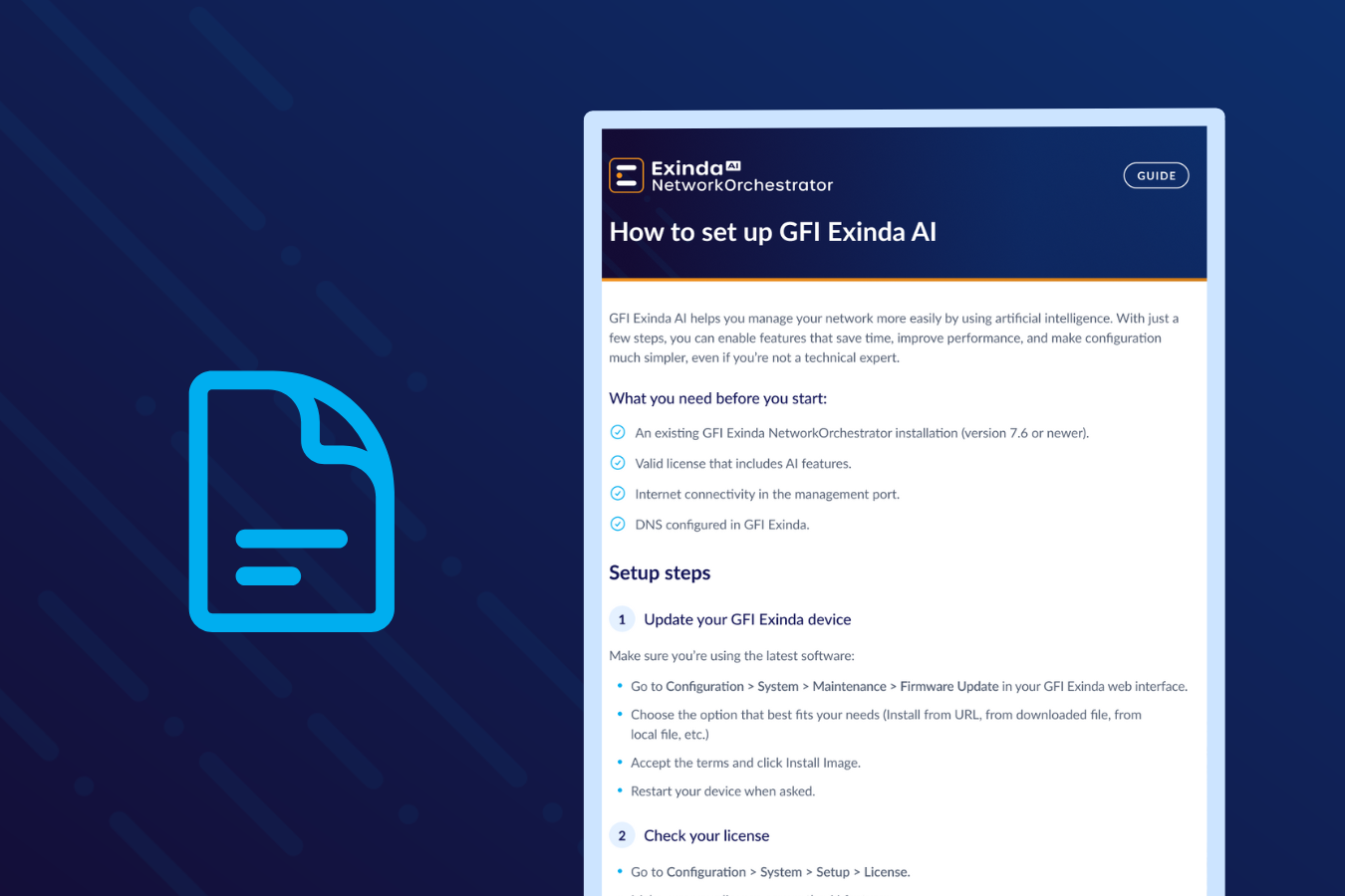How to set up GFI Exinda AI