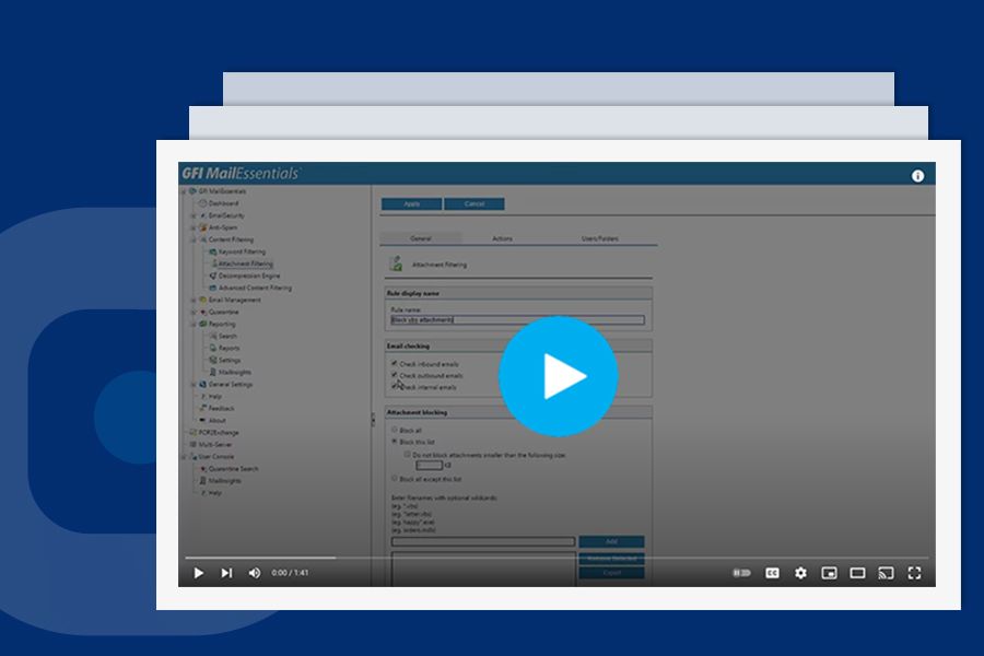 How to enable attachment filtering in GFI MailEssentials