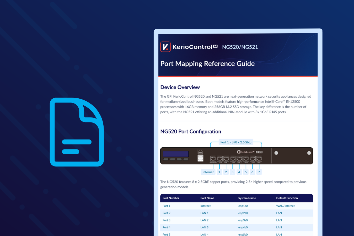 GFI KerioControl NG520_NG521 - Port Mapping Reference Guide