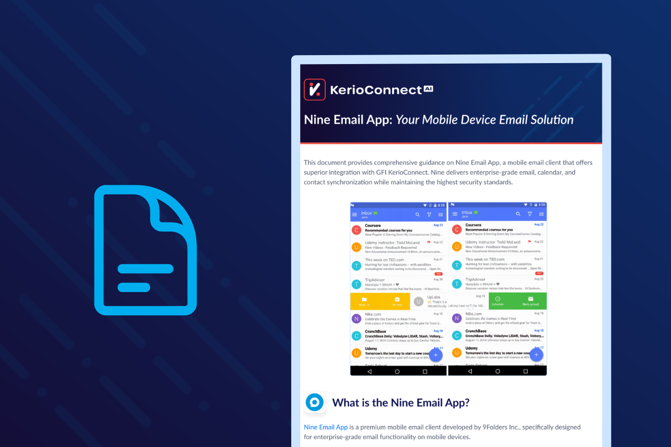 GFI KerioConnect - Nine Email App: Your Mobile Device Email Solution