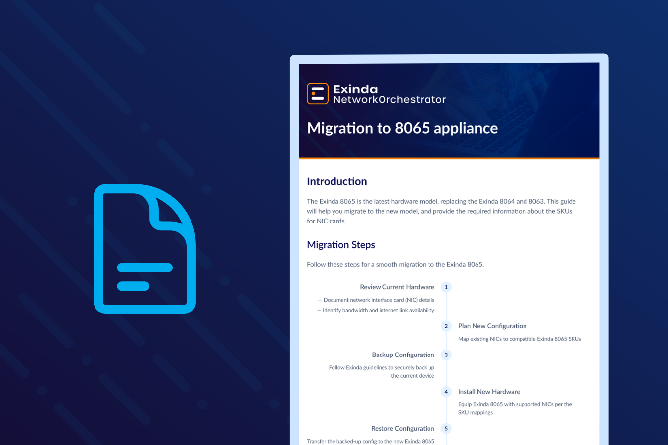 GFI Exinda - Migration to 8065 appliance