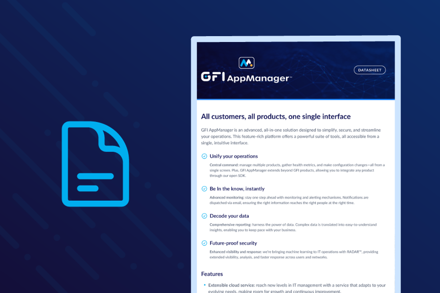 GFI AppManager - Datasheet