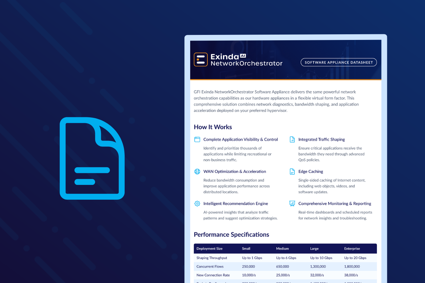 GFI Exinda NetworkOrchestrator Software Appliance Datasheet