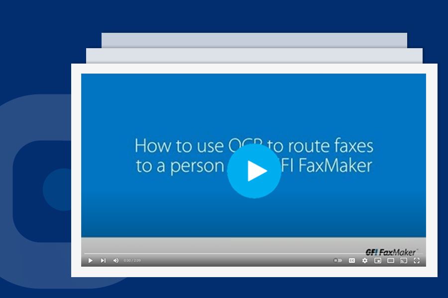 Jak používat OCR pro nasměrování faxů na osobu pomocí GFI FaxMaker