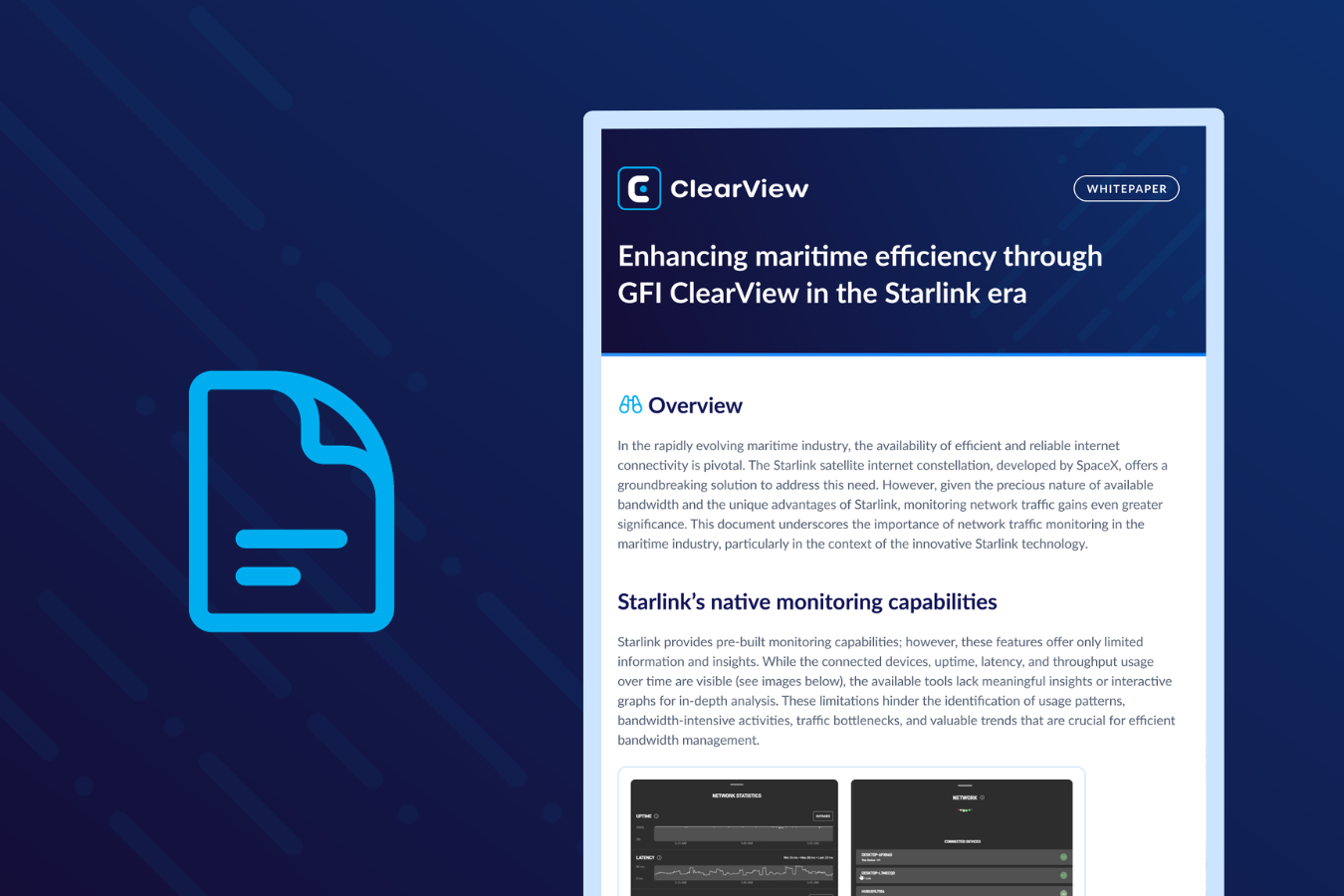 Enhancing maritime efficiency through GFI ClearView in the Starlink era