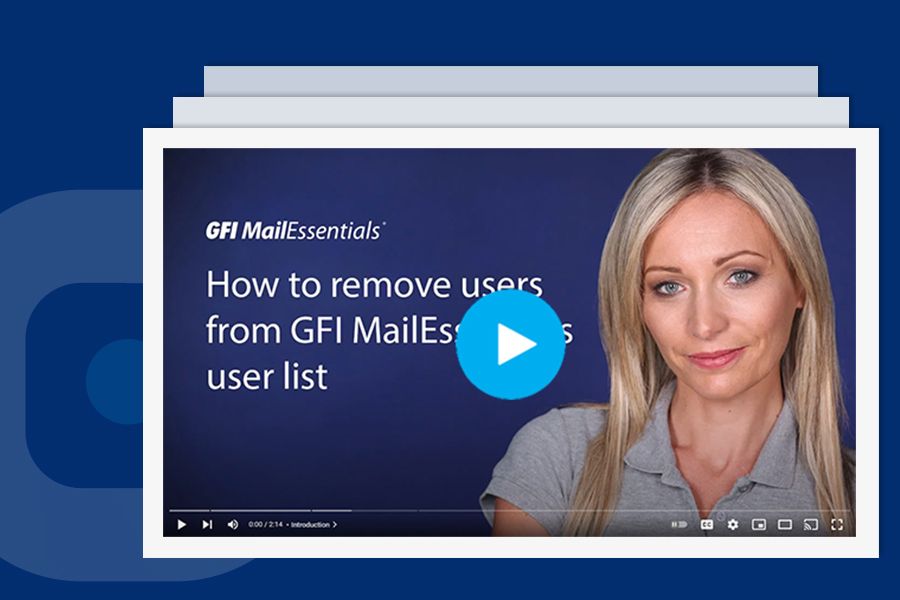 Jak odebrat uživatele ze seznamu uživatelů GFI MailEssentials