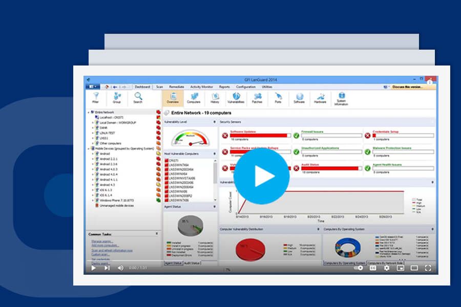 How to use the Dashboard to analyze the scan results with GFI LanGuard