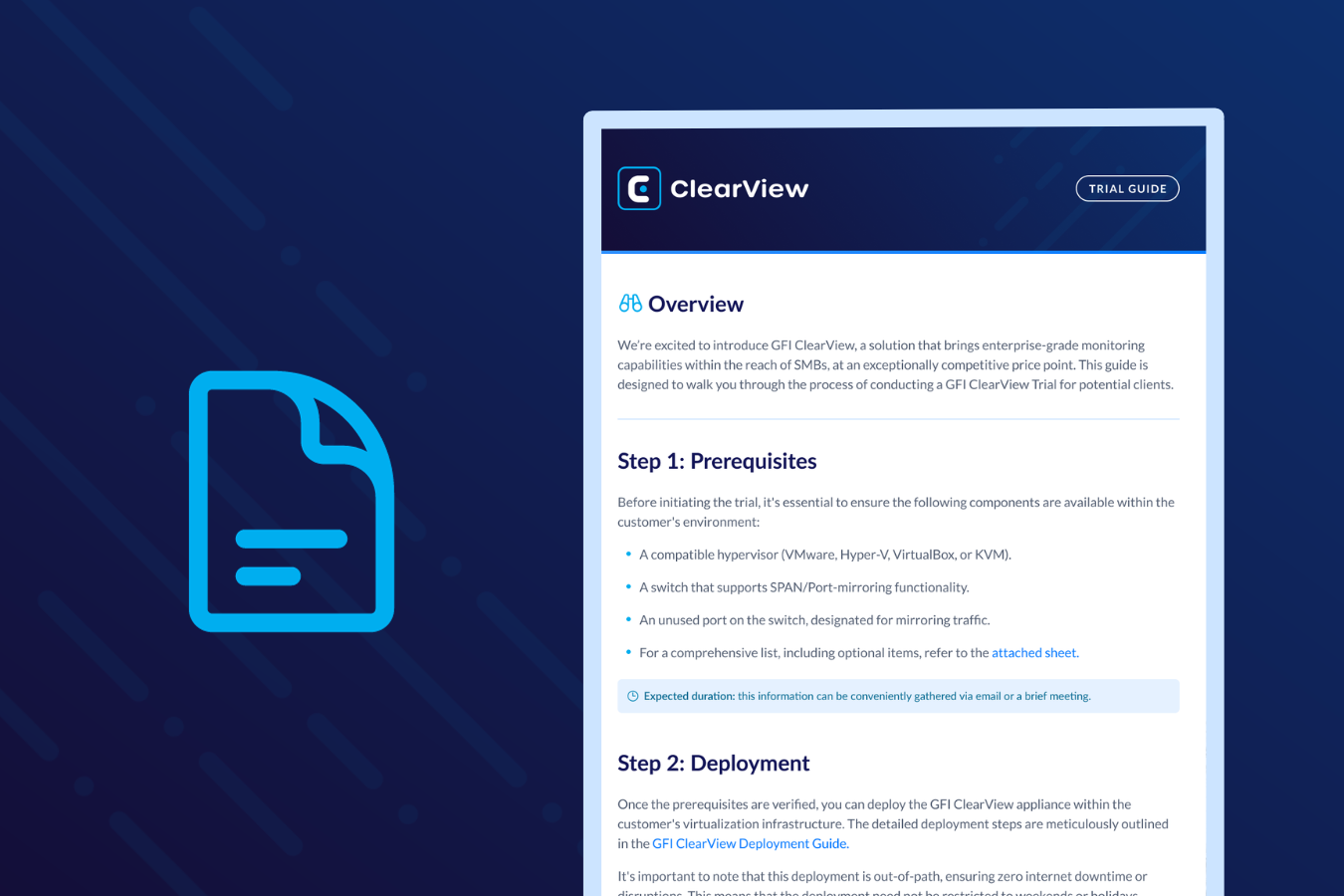 GFI ClearView - Trial Guide