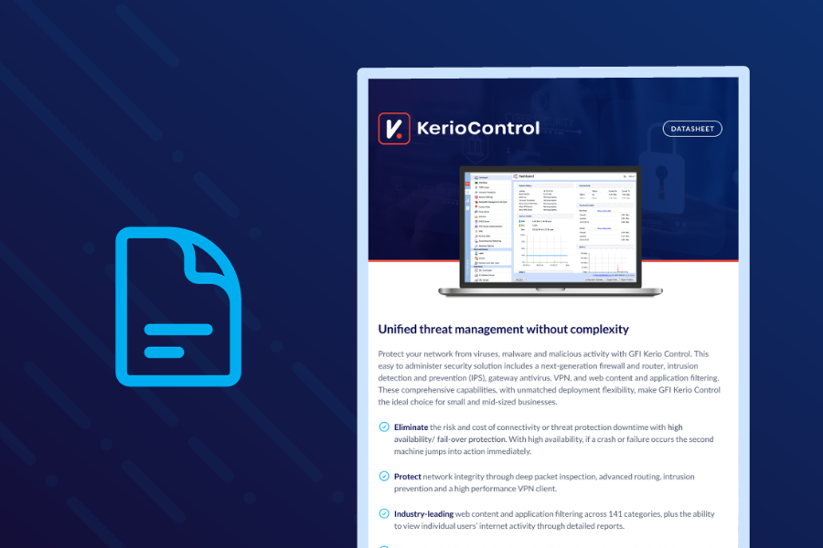 Datasheet for GFI KerioControl