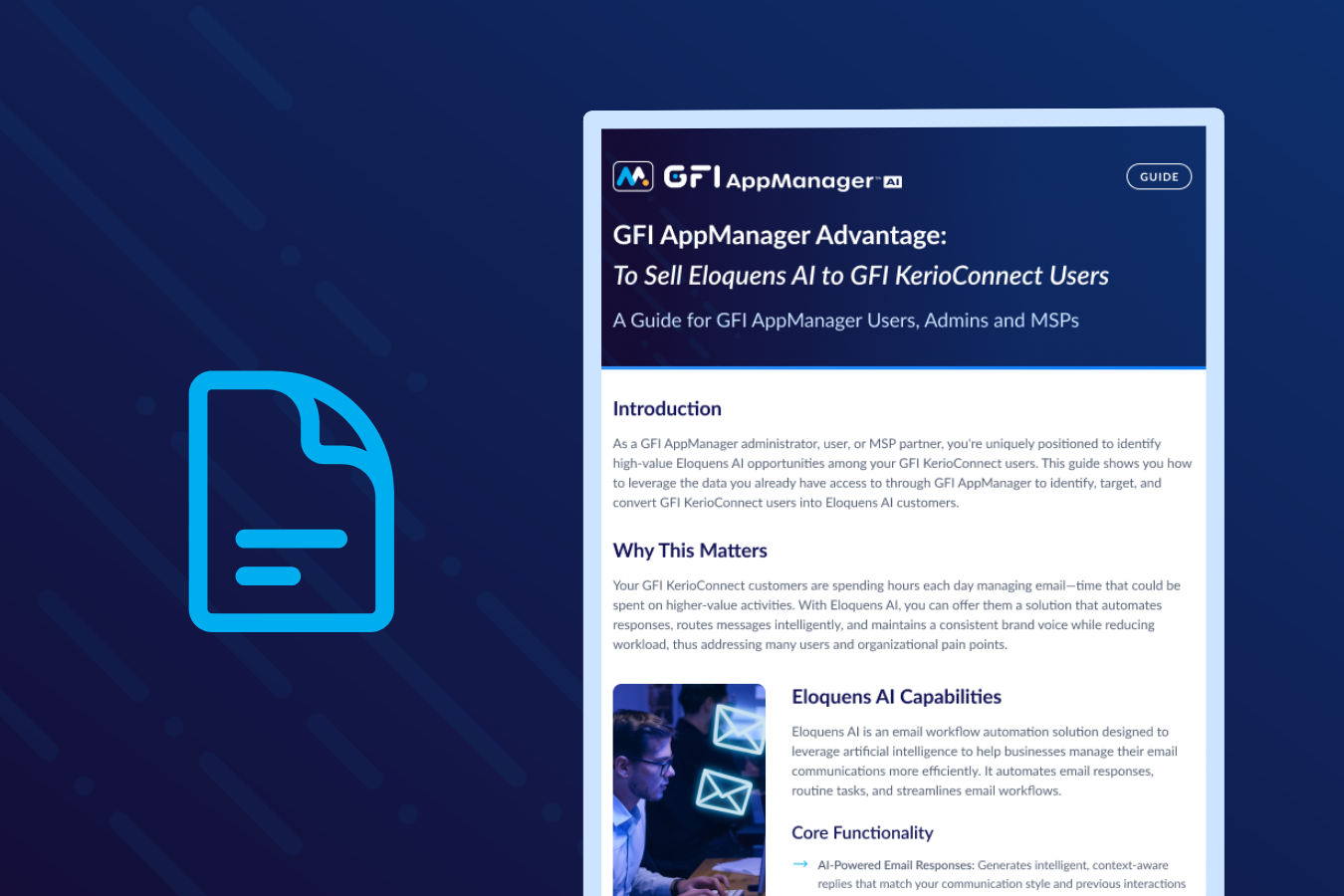 GFI AppManager Advantage - To Sell Eloquens AI to GFI KerioConnect Users