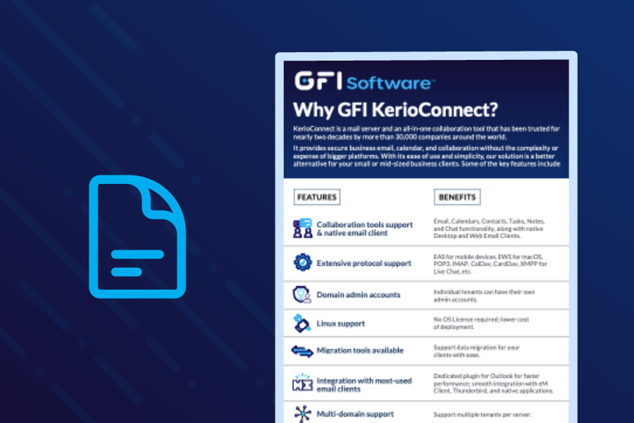 Proč GFI KerioConnect – výhody pro partnery MSP